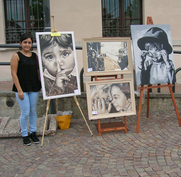 Esposizione dell'autrice di quadri a tema: 'Generazioni', Calcinatello(Bs) 2013
